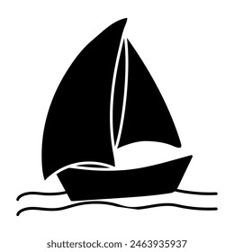 Perfect design icon of sailboat

