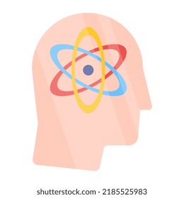 Icono de diseño perfecto de la mente científica