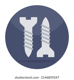 A perfect design icon of screw