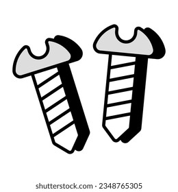 A perfect design icon of screw