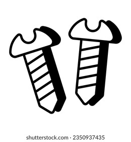 A perfect design icon of screw