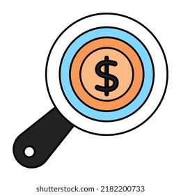 A perfect design icon of search dollar