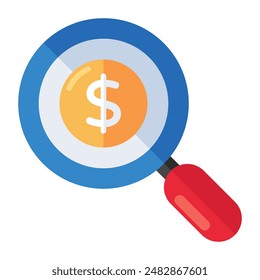A perfect design icon of search dollar