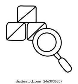 Perfect design icon of search parcel 

