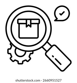 Icono de diseño perfecto del paquete de búsqueda