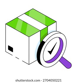 Icono de diseño perfecto del paquete de búsqueda 