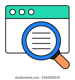 Icono de diseño perfecto del sitio web de búsqueda