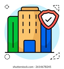 Perfect design icon of secure building