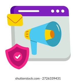 Icono de diseño perfecto de marketing digital seguro 