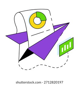 Icono de diseño perfecto de enviar informe de negocio 