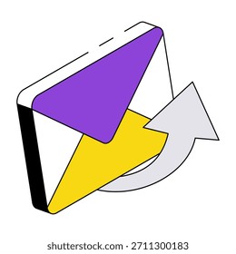 Icono de diseño perfecto de enviar correo