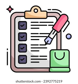 Perfect design icon of shopping list 