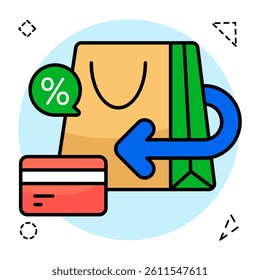 Perfect design icon of shopping return