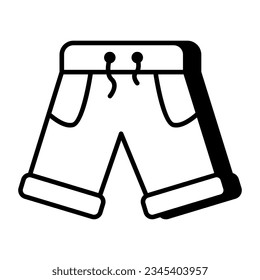 Icono de diseño perfecto de pantalones cortos 