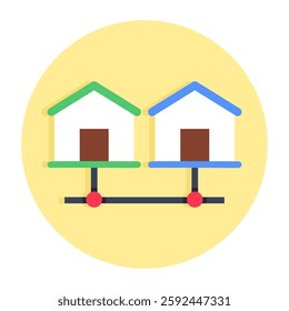 Perfect design icon of smart houses