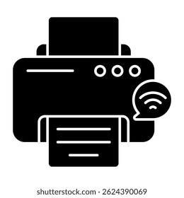 A perfect design icon of smart printer