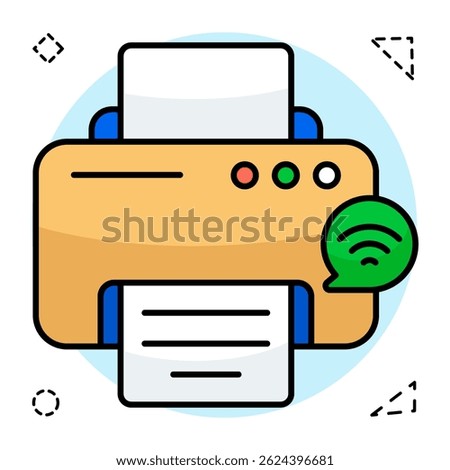 A perfect design icon of smart printer