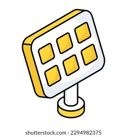 Icono de diseño perfecto del panel solar