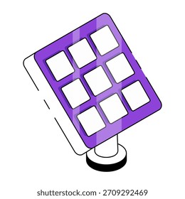 Icono de diseño perfecto del panel solar