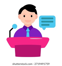 Icono de diseño perfecto del discurso 