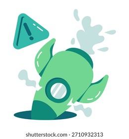 Icono de diseño perfecto del fracaso del inicio 