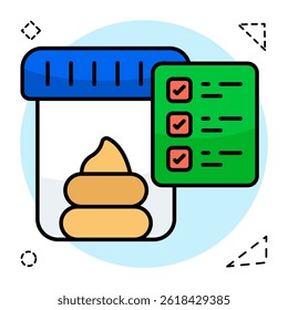 Perfect design icon of stool test