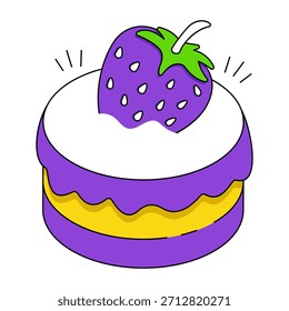 Ein perfektes Design Ikone Erdbeerkuchen
