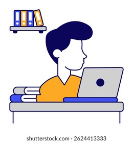 Ícone de design perfeito do aluno