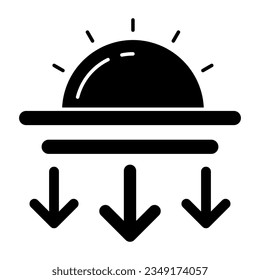 A perfect design icon of sunset 