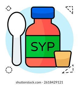 Perfect design icon of syrup bottle