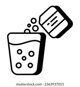 Perfect design icon of taking sachet 