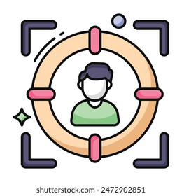 Perfect design icon of target user