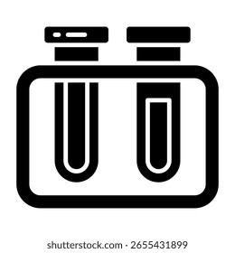 Icono de diseño perfecto de tubos de ensayo