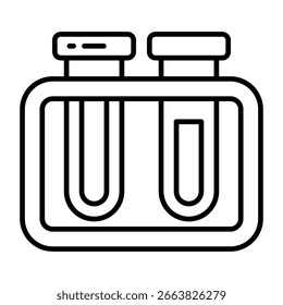 Icono de diseño perfecto de tubos de ensayo