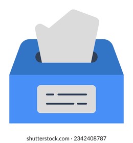 Un icono de diseño perfecto de la caja de tejidos