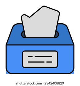 A perfect design icon of tissue box