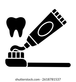 Perfect design icon of toothpaste with brush