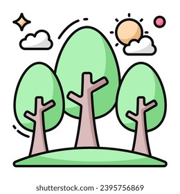 Un icono de diseño perfecto de los árboles