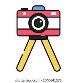 Perfect design icon of tripod camera