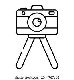 Perfect design icon of tripod camera