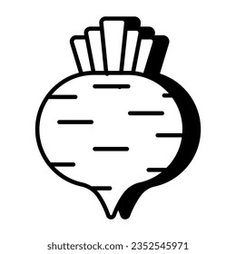 Perfect design icon of turnip 