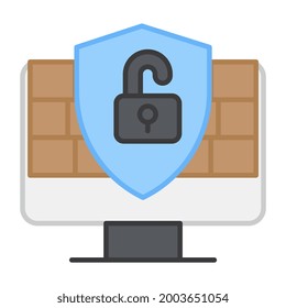 Un icono de diseño perfecto para desbloquear el sistema 