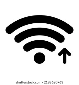 Perfect design icon of upload wifi