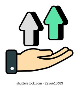 Icono de diseño perfecto de flechas hacia arriba
