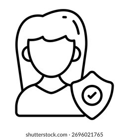 Perfect design icon of user security