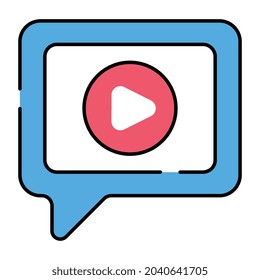 A perfect design icon of video chat