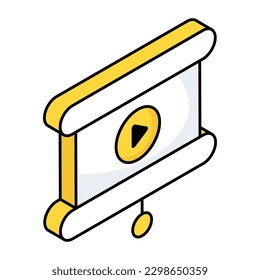 Perfect design icon of video presentation 