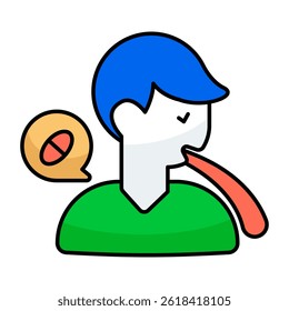 Perfect design icon of vomiting