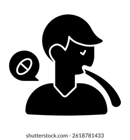 Perfect design icon of vomiting