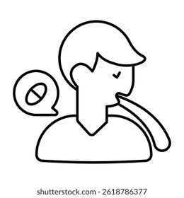 Perfect design icon of vomiting